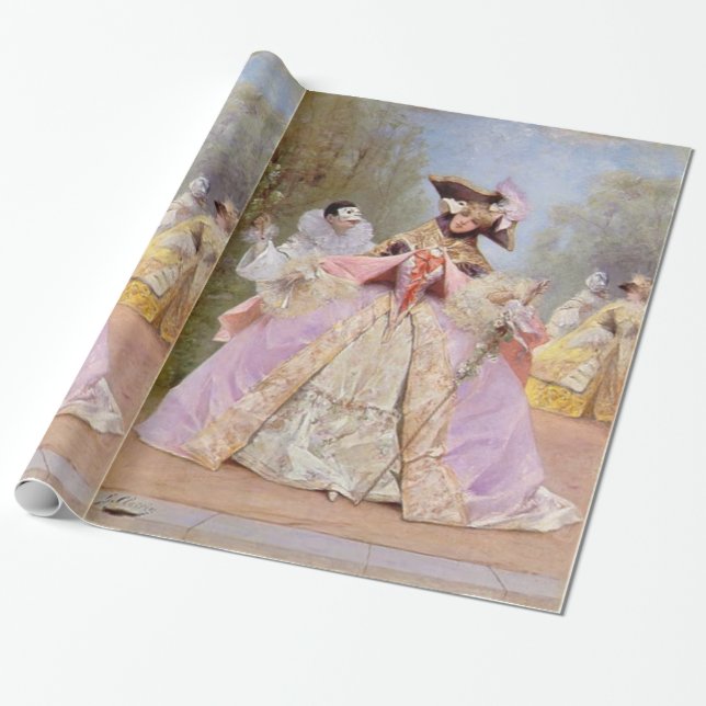 Papier Cadeau Partie victorienne de mardi gras de boule de (Déroulé)