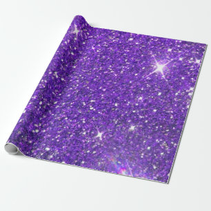 Papier Cadeau Parties scintillant à la mode violet mousseux Gli