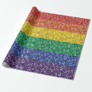 Papier Cadeau Parties scintillant arc-en-ciel