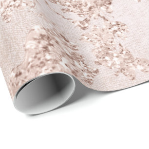 Papier Cadeau Parties scintillant Bride Elegant Blush Rose Silve