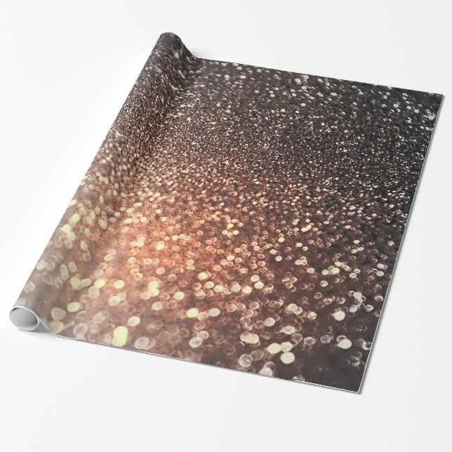 Papier Cadeau Parties scintillant brillante en cuivre de terre c (Déroulé)