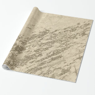 Papier Cadeau Parties scintillant Champagne d'or Marbre brillant