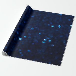 Papier Cadeau Parties scintillant classique bleu lumières