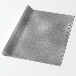 Papier Cadeau Parties scintillant Coeurs Confetti Argent Vip Gla