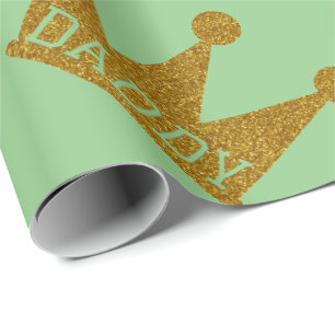 Papier Cadeau Parties scintillant de Fête des pères Daddy King C