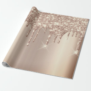 Papier Cadeau Parties scintillant de lecteur de poudre rose rose
