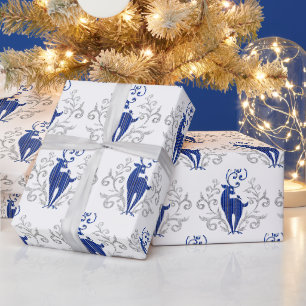 Papier Cadeau Parties scintillant de Noël Design de cerfs