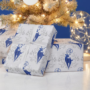 Papier Cadeau Parties scintillant de Noël Design de cerfs