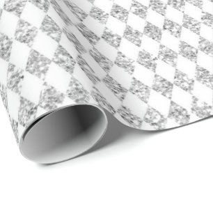 Papier Cadeau Parties scintillant de verre coupé en diamant blan