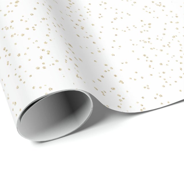 Papier Cadeau Parties scintillant d'or d'anniversaire adulte (Coin rond)