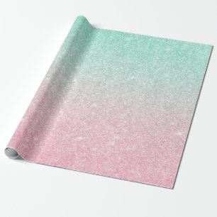 Papier Cadeau parties scintillant élégante de couleurs de sirène