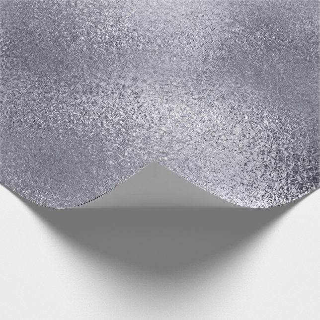 Papier Cadeau Parties scintillant en argent brillant verre glace (Coin)