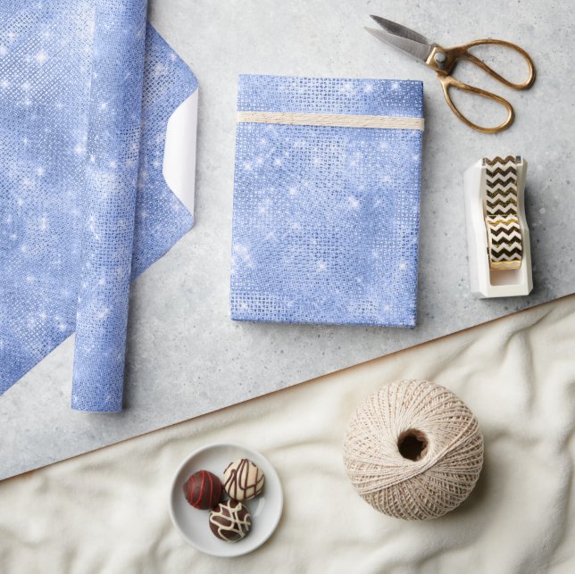 Papier Cadeau Parties scintillant et bleu brillant ID671 (Artisanat)