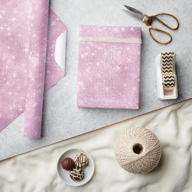 Papier Cadeau Parties scintillant et rose brillant ID671 (Artisanat)