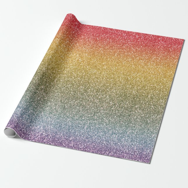Papier Cadeau Parties scintillant Glitz Rainbow (Déroulé)