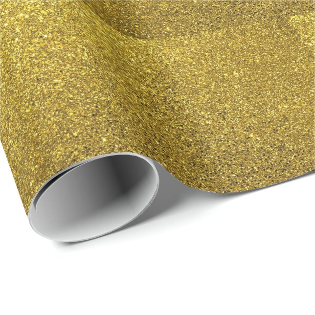 Papier Cadeau Parties scintillant Gold Sparkle (Coin rond)
