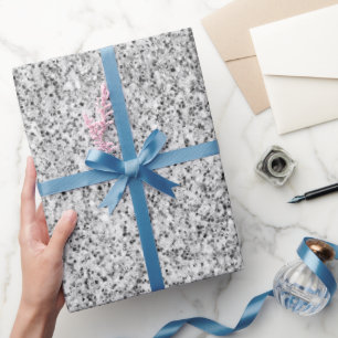 Papier Cadeau Parties scintillant gris argenté brillant noir bla