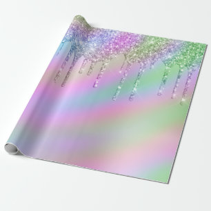 Papier Cadeau parties scintillant holographique élégante et co