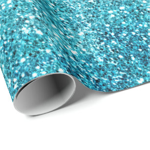 Papier Cadeau Parties scintillant Mermaid Aqua Glitz
