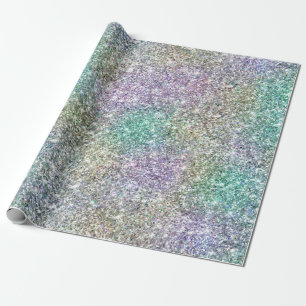 Papier Cadeau Parties scintillant Mint Gold Purple