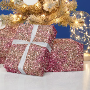 Papier Cadeau Parties scintillant Ombre de bronze rose