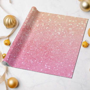 Papier Cadeau Parties scintillant Ombre Rose Peach Toutes les oc