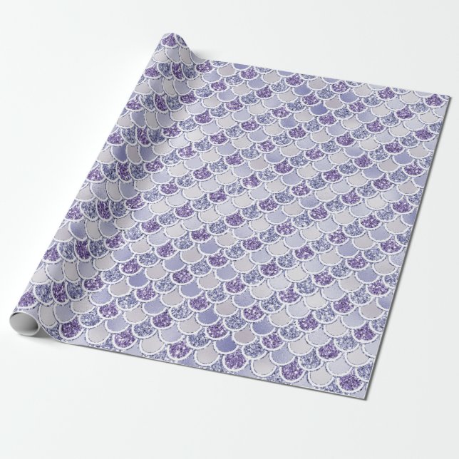 Papier Cadeau Parties scintillant perle violet Lilac Sirène    (Déroulé)