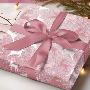 Papier Cadeau Parties scintillant Reindeer Motif de Noël