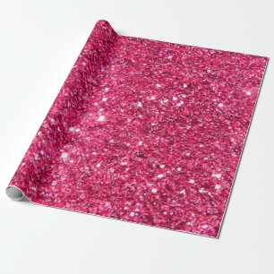 Papier Cadeau Parties scintillant rose-chaud