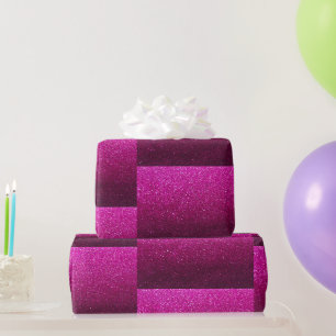 Papier Cadeau Parties scintillant rose chaud magique Anniversair