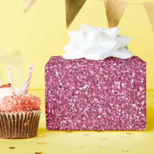 Papier Cadeau Parties scintillant rose fille       
