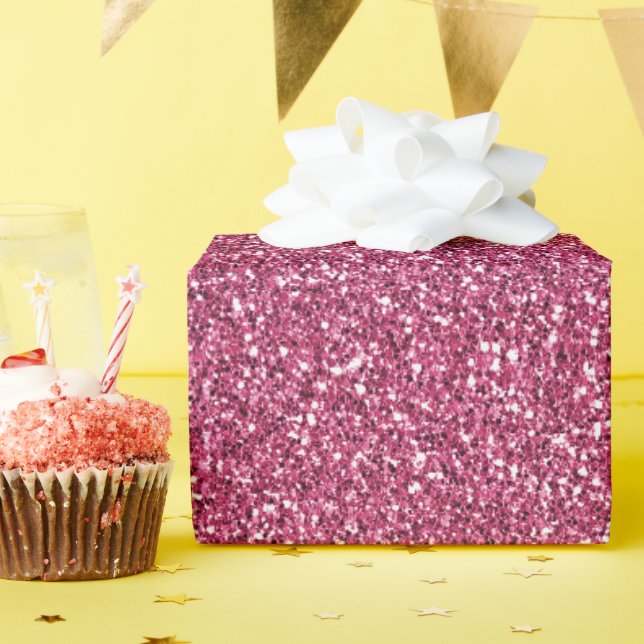 Papier Cadeau Parties scintillant rose fille        (Fête d'anniversaire)