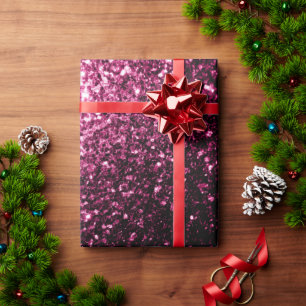 Papier Cadeau Parties scintillant rose foncé brillant