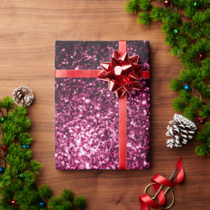 Papier Cadeau Parties scintillant rose foncé brillant