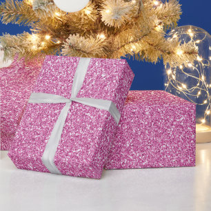 Papier Cadeau Parties scintillant rose glam