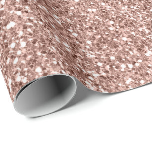 Papier Cadeau Parties scintillant rose Gold Blush Sparkless bril