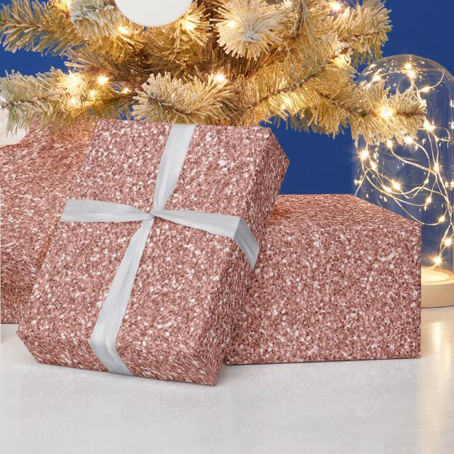 Papier Cadeau Parties scintillant rose Gold Luxe   (Vacances)