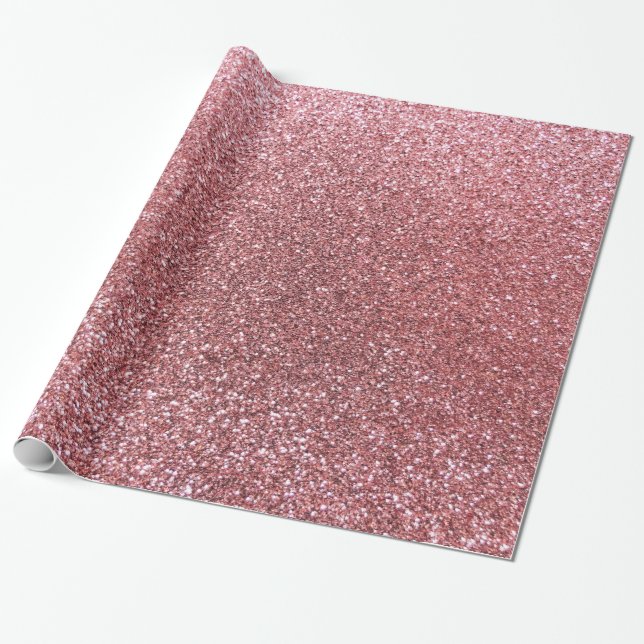 Papier Cadeau Parties scintillant rose pâle (Déroulé)