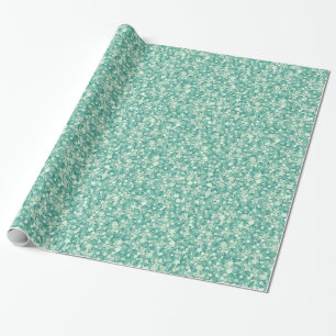 Papier Cadeau Parties scintillant Verte Et Blanche À La Menthe E