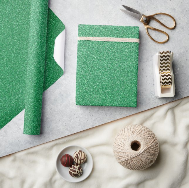 Papier Cadeau Parties scintillant verte, Étincelle, Arrière - pl (Artisanat)