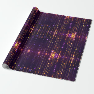 Papier Cadeau Parties scintillant violet élégant or Mogern Spark