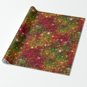 Papier Cadeau Parties scintillantes cosmiques d'espace