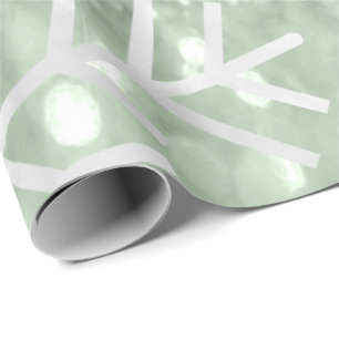 Papier Cadeau Parties scintillantes de vert de menthe de