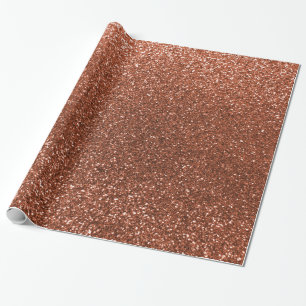 Papier Cadeau Parties scintillantes d'en cuivre de Faux