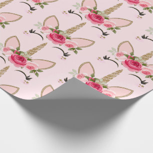 Papier Cadeau Parties scintillantes d'or et fête d'anniversaire