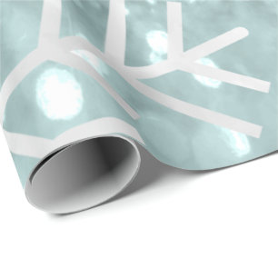 Papier Cadeau Parties scintillantes grises turquoises bleues de