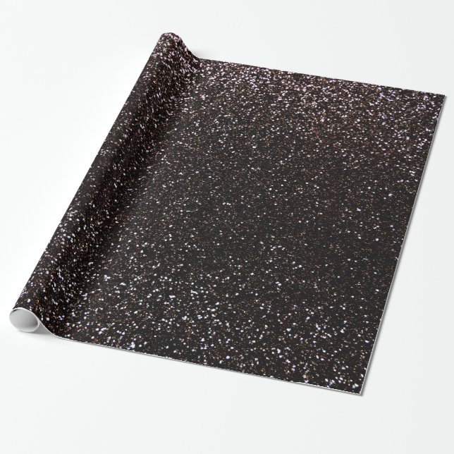 Papier Cadeau Parties scintillantes noires (Déroulé)