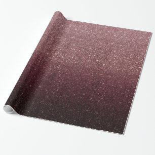 Papier Cadeau Parties scintillantes rouges et roses Ombre de