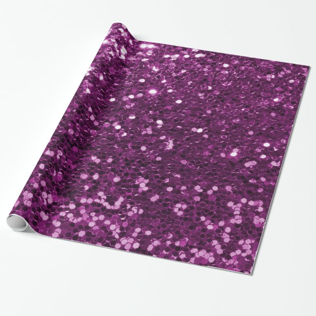 Papier Cadeau Parties scintillantes scintillantes pourpres de (Déroulé)