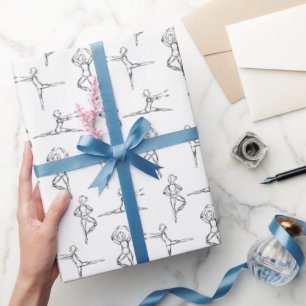 Papier Cadeau Pas De Doodle Ballerina Ballet Dancer Considérant